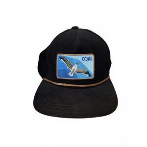 Coal Corduroy Black Snapback Hat